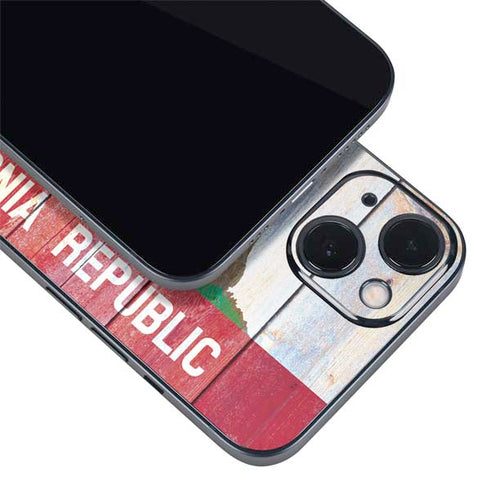 California Flag Light Wood iPhone 14 Plus Skin