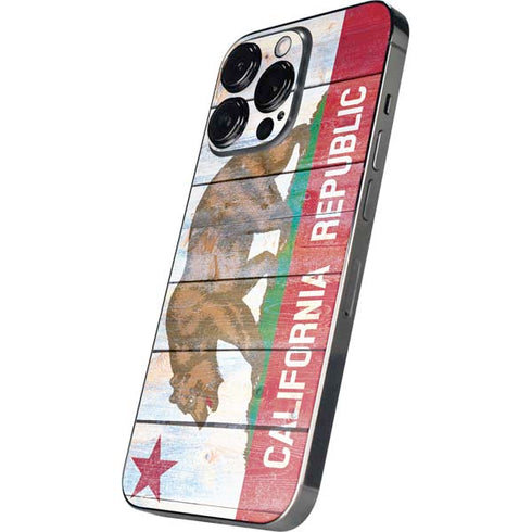 California Flag Light Wood iPhone 15 Pro Skin