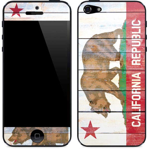 California Flag Light Wood iPhone 5/5s/5SE Skin