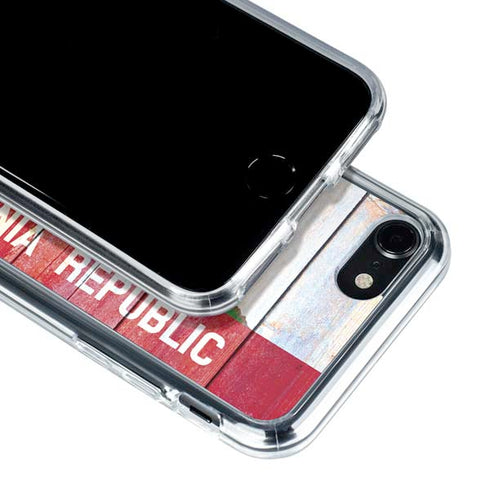 California Flag Light Wood iPhone SE (2nd & 3rd Gen) Clear Case