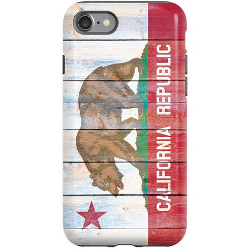 California Flag Light Wood iPhone SE (2nd & 3rd Gen) Pro Case