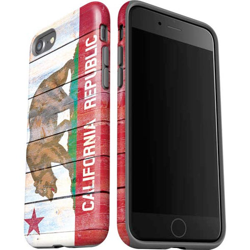 California Flag Light Wood iPhone SE (2nd & 3rd Gen) Pro Case