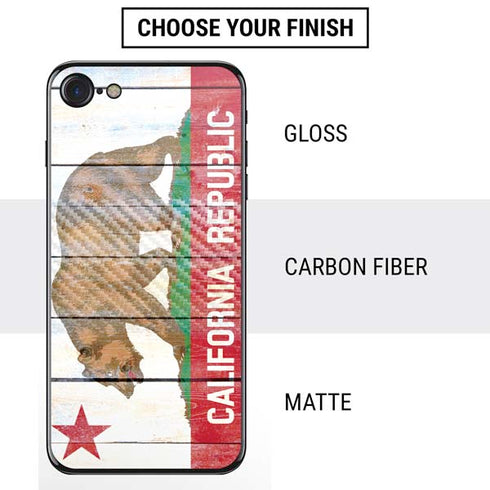 California Flag Light Wood iPhone SE (2nd & 3rd Gen) Skin