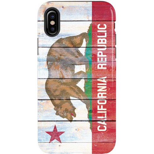 California Flag Light Wood iPhone X Pro Case