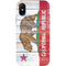 California Flag Light Wood iPhone X Pro Case