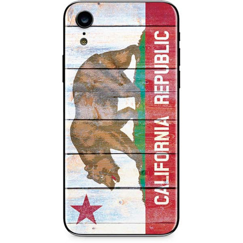 California Flag Light Wood iPhone XR Skin