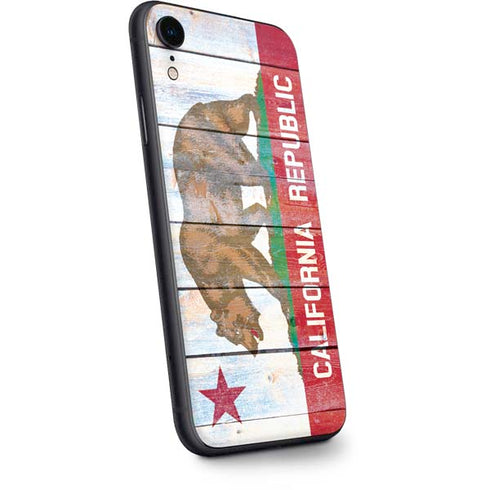 California Flag Light Wood iPhone XR Skin