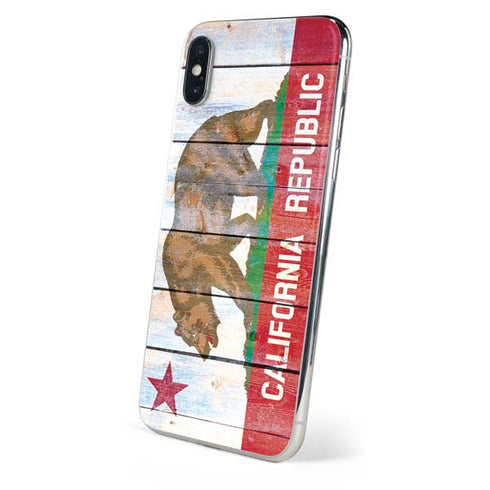 California Flag Light Wood iPhone XS Skin