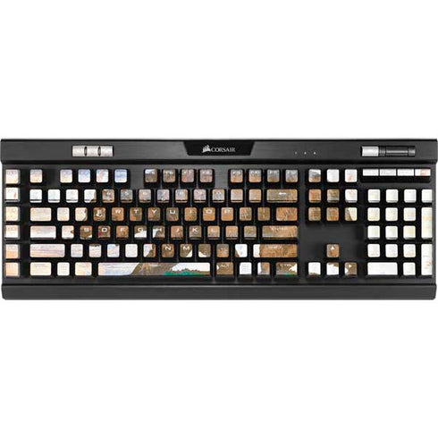 California Flag Light Wood K95 RGB PLATINUM Mechanical Gaming Keyboard Skin