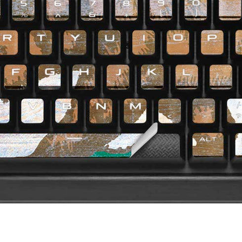 California Flag Light Wood K95 RGB PLATINUM Mechanical Gaming Keyboard Skin