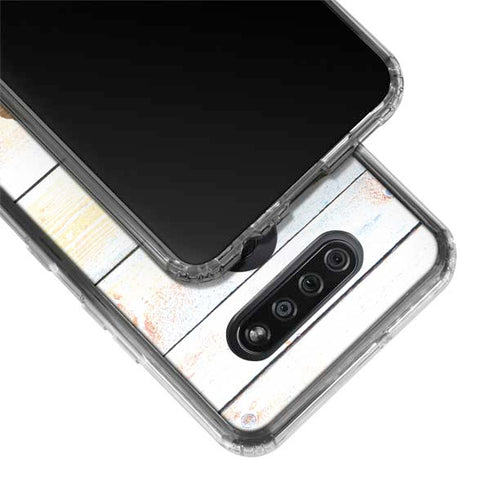 California Flag Light Wood LG K51/Q51 Clear Case