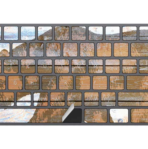 California Flag Light Wood Magic Keyboard with Numeric Keypad Skin