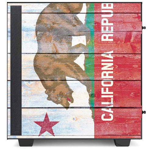 California Flag Light Wood NZXT H510 Compact ATX Mid-Tower Case Skin