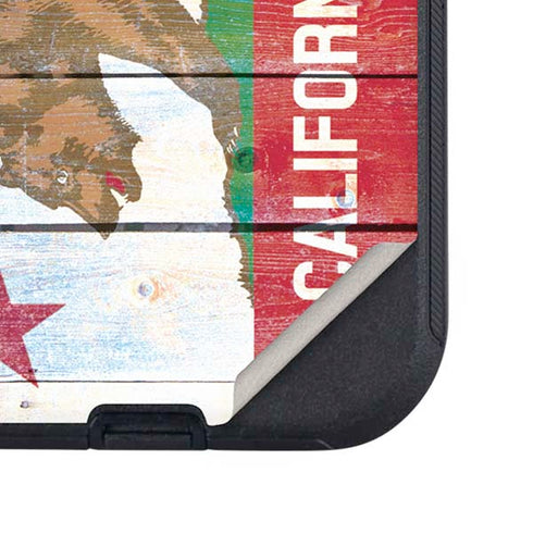California Flag Light Wood Otterbox Defender iPhone Skin
