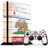 California Flag Light Wood PS4 Console and Controller Bundle Skin