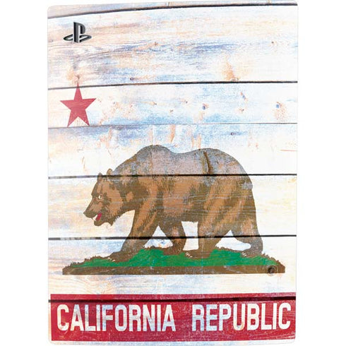 California Flag Light Wood PS5 Digital Edition Bundle Skin
