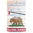 California Flag Light Wood PS5 Slim Disk Console Skin