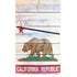 California Flag Light Wood PS5 Slim Digital Edition Bundle Skin