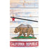 California Flag Light Wood PS5 Slim Digital Edition Console Skin