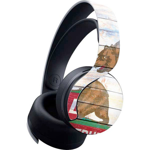 California Flag Light Wood PULSE 3D Wireless Headset for PS5 Skin
