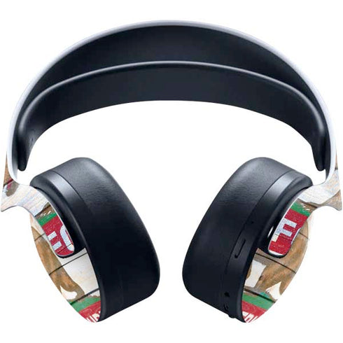 California Flag Light Wood PULSE 3D Wireless Headset for PS5 Skin