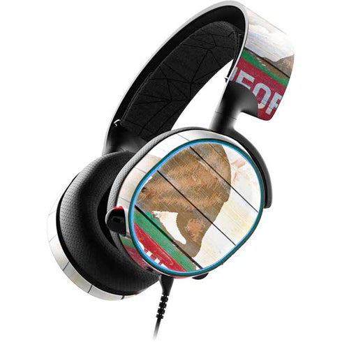 California Flag Light Wood SteelSeries Arctis 3 Skin