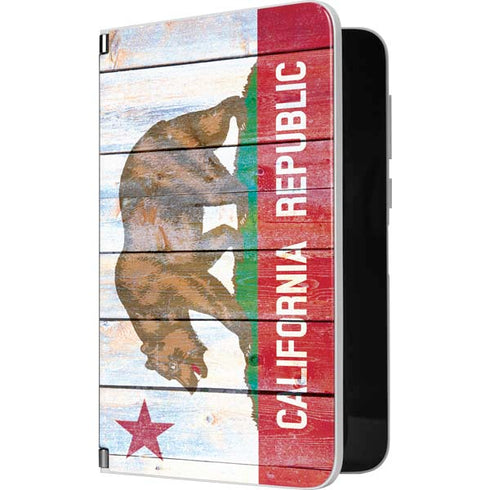 California Flag Light Wood Surface Duo Skin