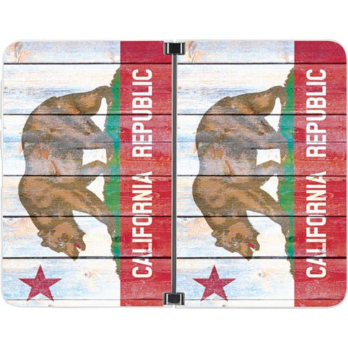 California Flag Light Wood Surface Duo Skin