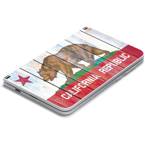 California Flag Light Wood Surface Duo Skin