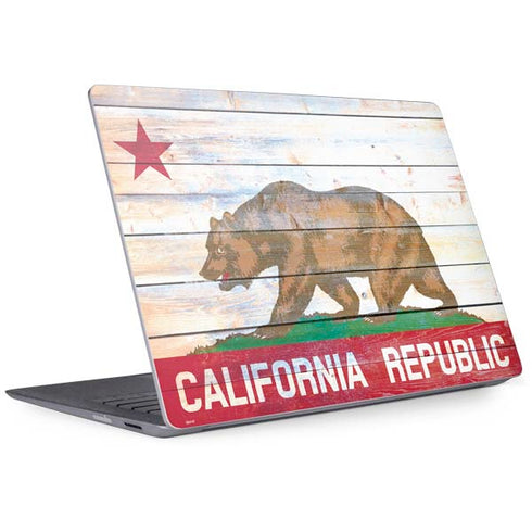 California Flag Light Wood Surface Laptop 2 Skin