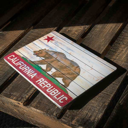 California Flag Light Wood Surface Laptop 2 Skin