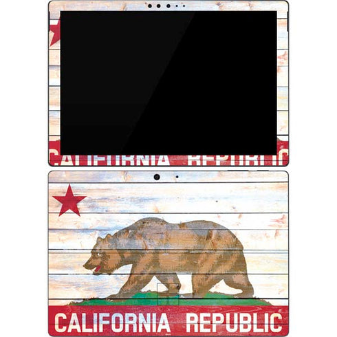 California Flag Light Wood Surface Pro 7 Skin