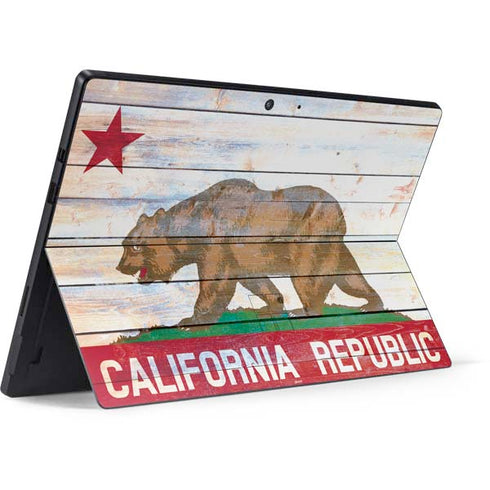 California Flag Light Wood Surface Pro 7 Skin