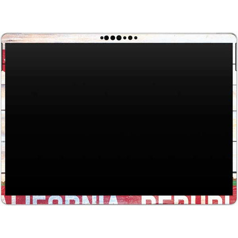 California Flag Light Wood Surface Pro 8 Skin