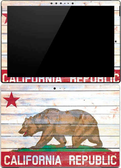 California Flag Light Wood Surface Pro (2017) Skin