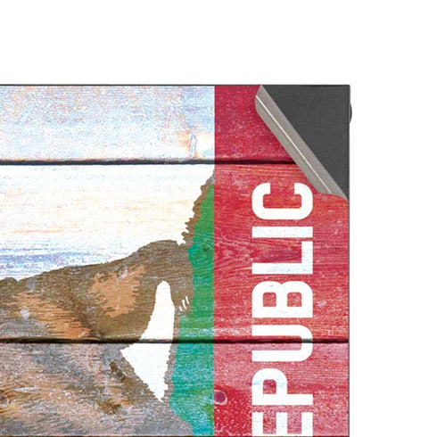 California Flag Light Wood Xbox Series X Console Skin