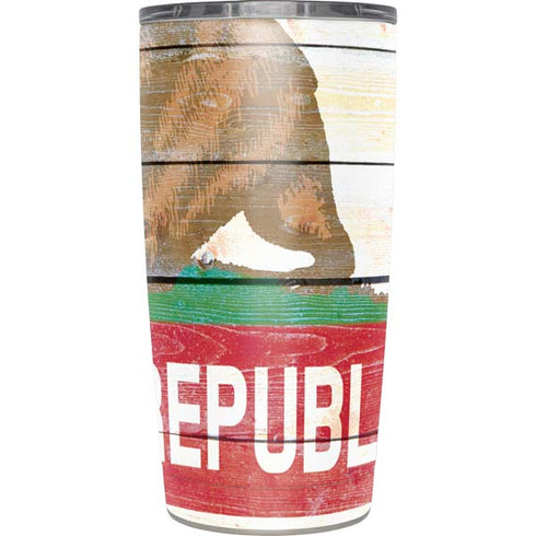 California Flag Light Wood Yeti 20oz Tumbler Skin