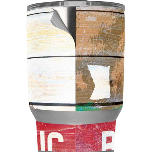 California Flag Light Wood Yeti 20oz Tumbler Skin