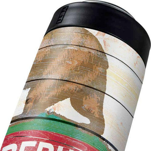 California Flag Light Wood Yeti Colster Can Insulator Skin