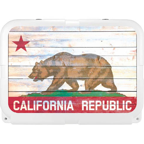 California Flag Light Wood YETI Tundra 35 Hard Cooler Skin