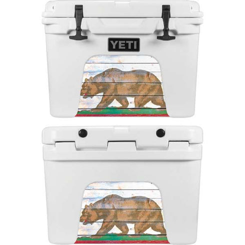 California Flag Light Wood YETI Tundra 35 Hard Cooler Skin