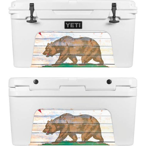 California Flag Light Wood YETI Tundra 65 Hard Cooler Skin