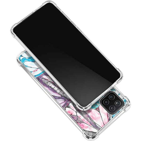 California Monarch Collage Galaxy A12 Clear Case