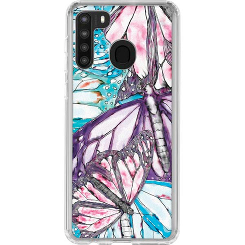 California Monarch Collage Galaxy A21 Clear Case