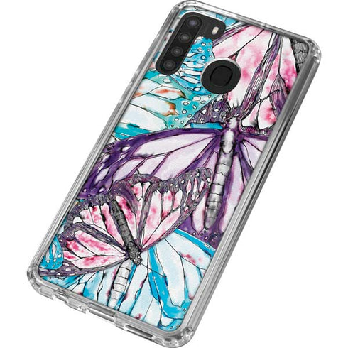 California Monarch Collage Galaxy A21 Clear Case