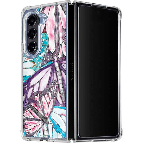 California Monarch Collage Galaxy Z Fold5 5G Clear Case