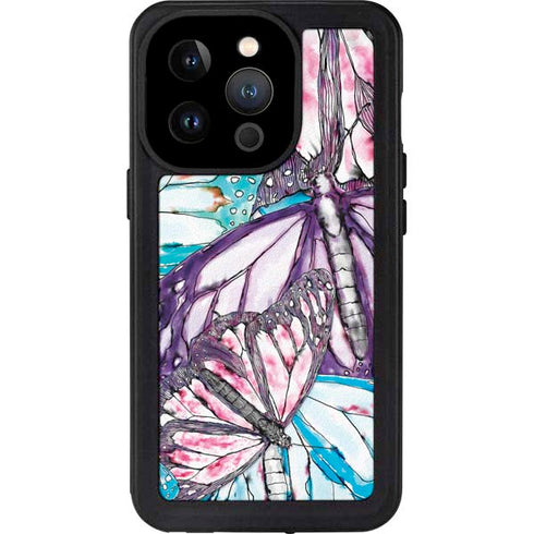 California Monarch Collage iPhone 14 Pro Waterproof Case