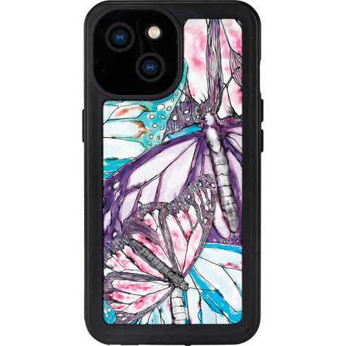 California Monarch Collage iPhone 15 Waterproof Case