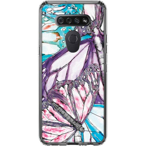 California Monarch Collage LG K51/Q51 Clear Case