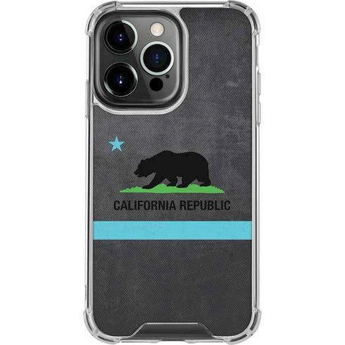 California Neon Republic iPhone 15 Pro Clear Case